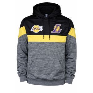 NBA Los Angeles Lakers Yellow Gray Black Long Sleeve Hoodie Small Pull Over
